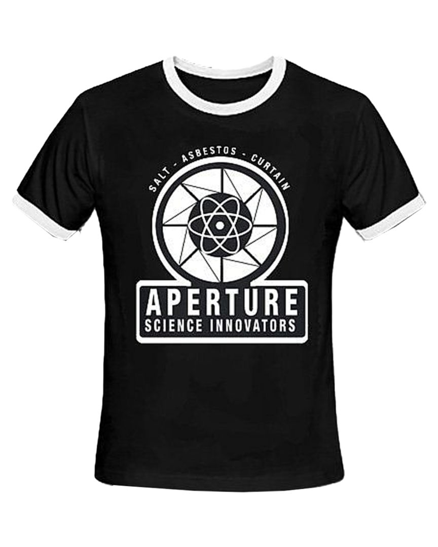 Camiseta negra aperture classic portal talla xl