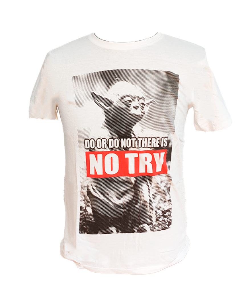 Camiseta Blanca Yoda Do or Do Not Star Wars Talla S