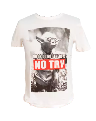 Camiseta Blanca Yoda Do or Do Not Star Wars Talla S