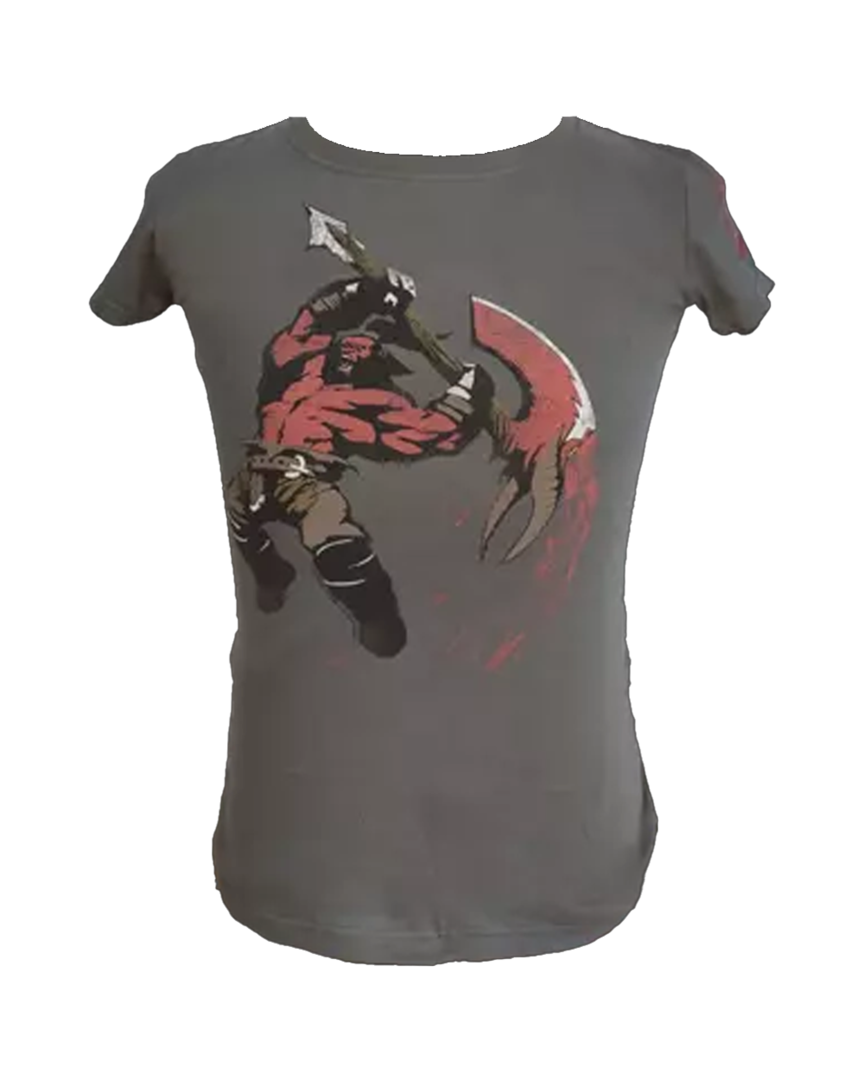 Camiseta gris mujer dota 2 axe charcoa talla s