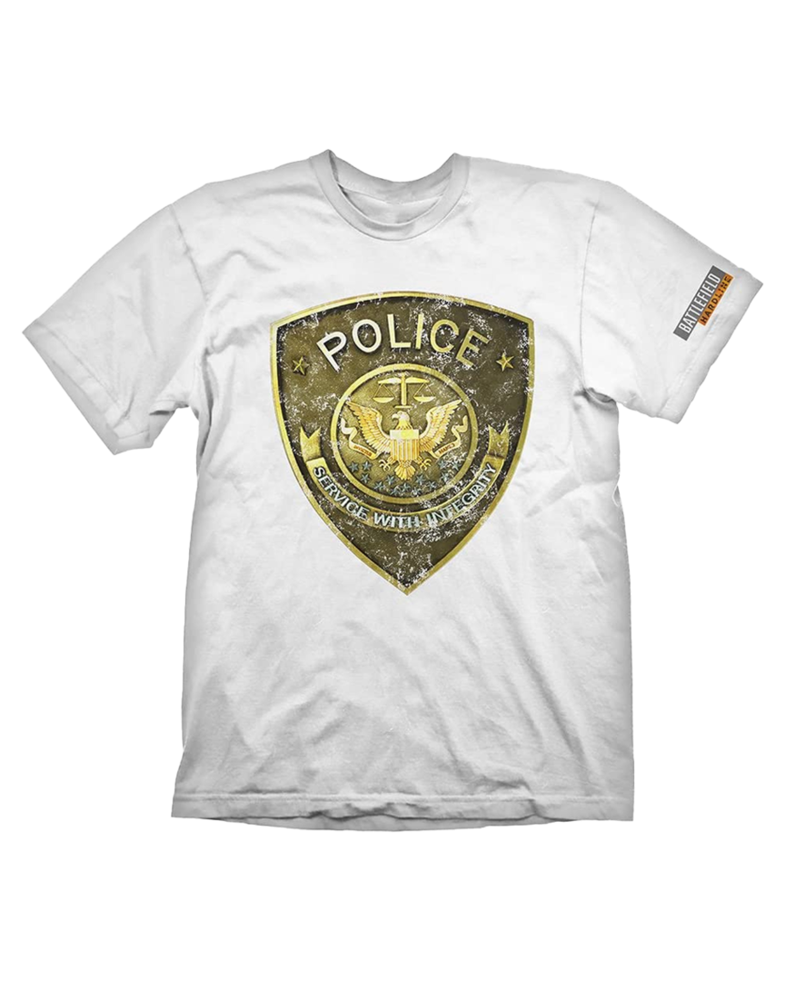Camiseta blanca police battlefield hardline talla l