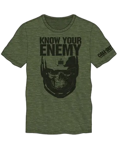 Camiseta Verde Conoce a tu enemigo Call Of Duty IW Talla L