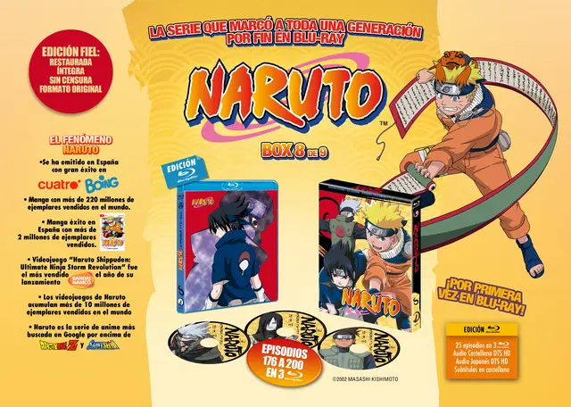 Comprar Naruto Box 8 Episodes 176 To 200 BD Coleccionista Blu-ray