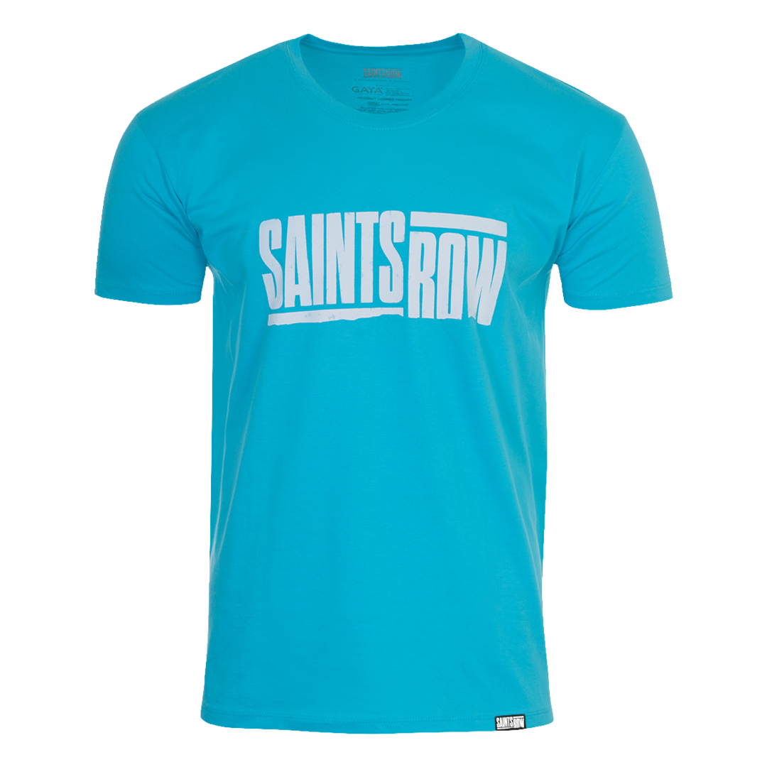 Camiseta logo saints row azul talla l