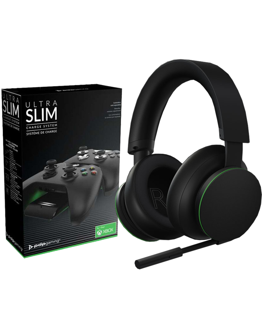Auriculares Inalámbricos Xbox Series + Cargador Dual Ultra Slim Xbox