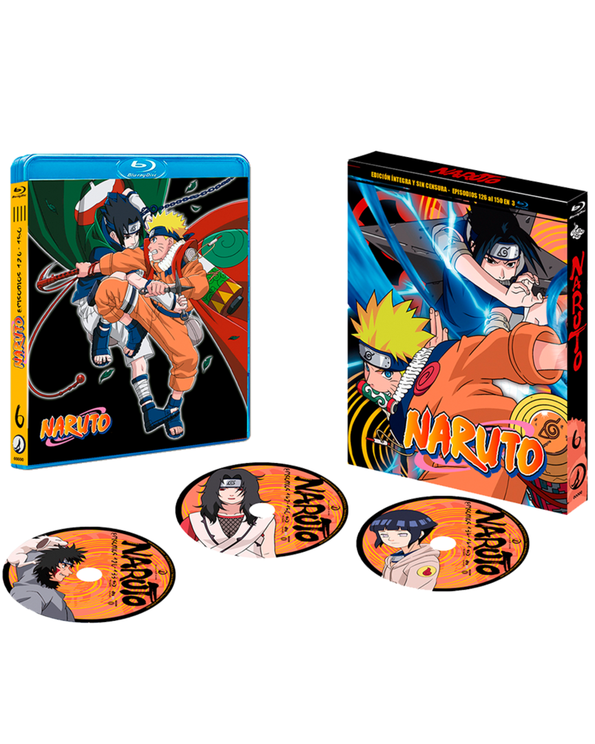 Naruto episisodios 126 a150 box 6 edición bluray