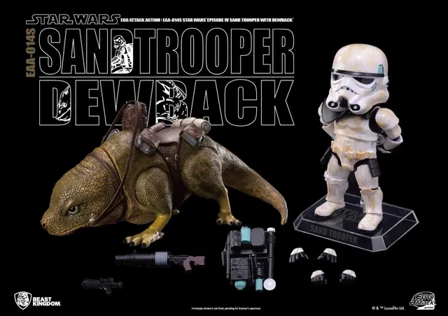 Comprar Figura Egg Attack Star Wars Episodio Iv Dewback Y Sandtrooper Imperial Figuras