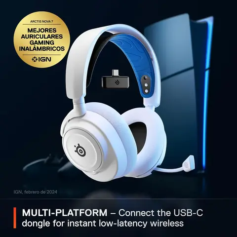 Reservar Auriculares Gaming Arctis Nova 7P Inalámbricos Blancos Steelseries PS5 screen 6