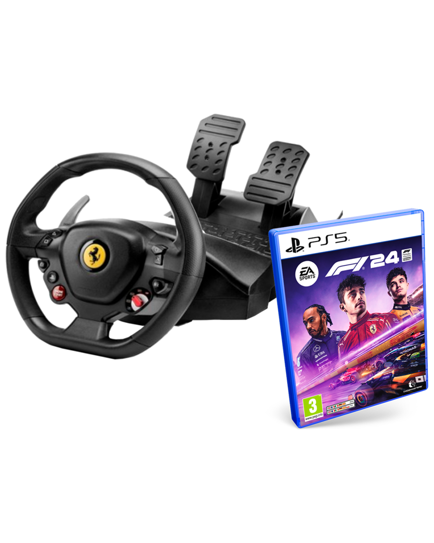 Ea sports f1 2024 + volante thrustmaster t80 rw ferrari 488 gtb oficial playstation