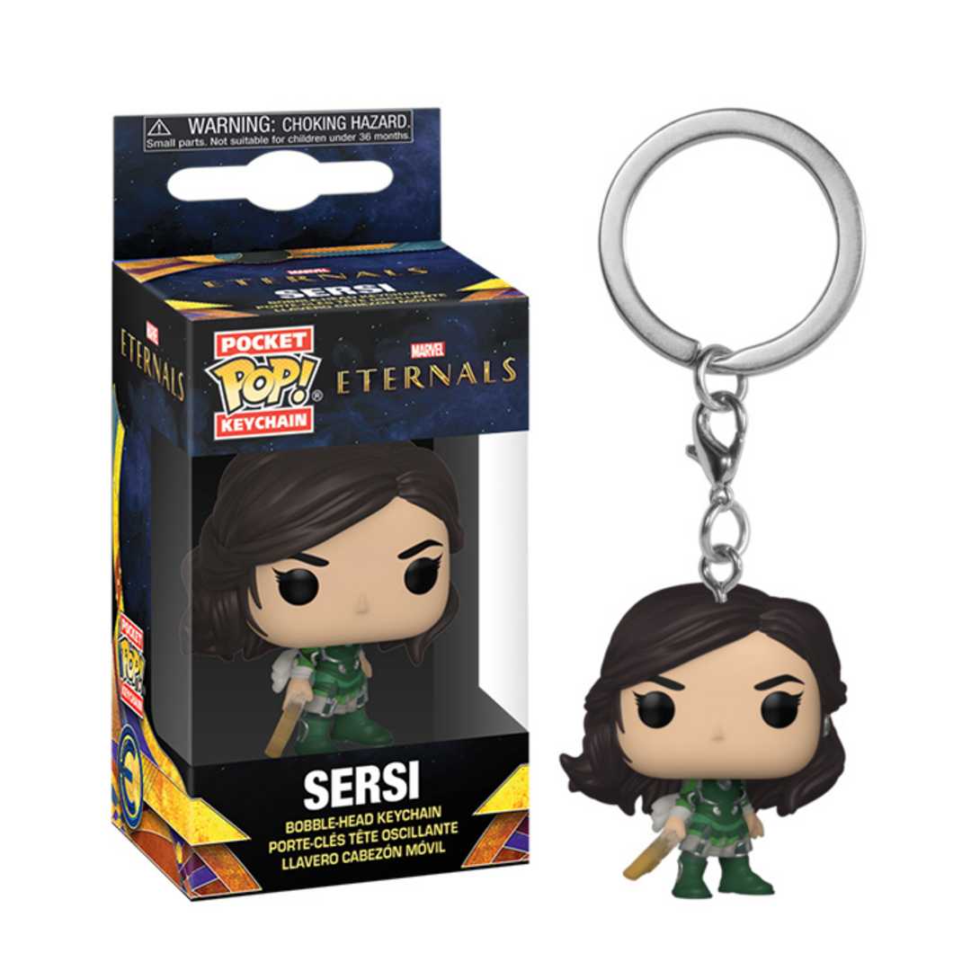 Funko Pop! Keychain: Marvel Eternals - Sersi - Ser - The Eternals - Minifigura de Vinilo Coleccionable Llavero Original - Relleno de Calcetines - Idea de Regalo- Mercancia Oficial - Movies Fans