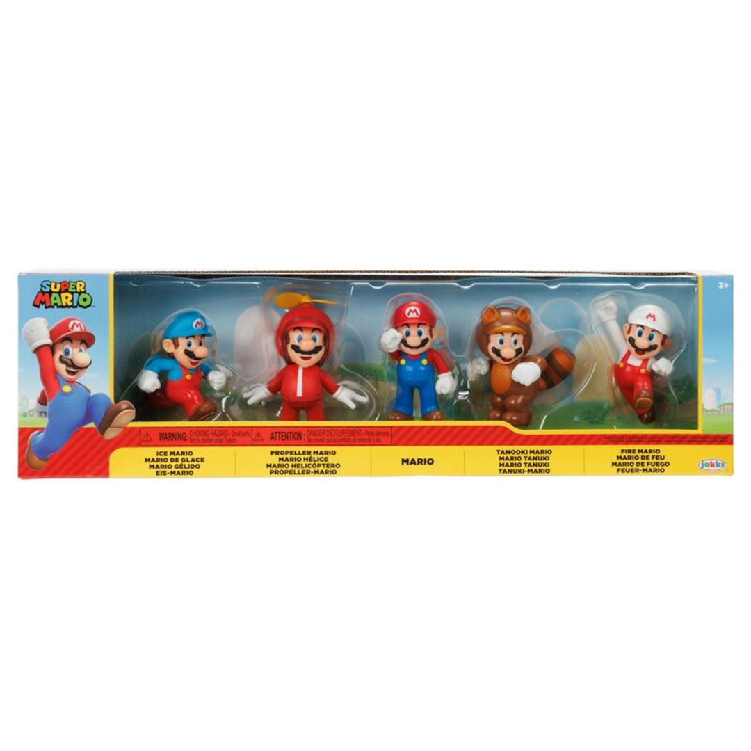 Blister 5 figuras super mario bros 6cm
