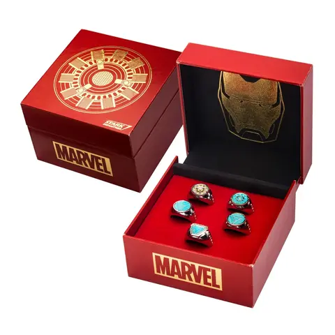 Comprar Set Anillos Ajustables Marvel Iron Man Arc Reactors 