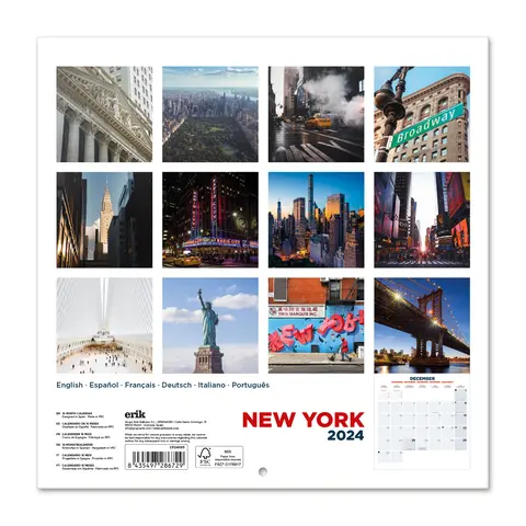 Comprar Calendario 2024 30X30 Nueva York 