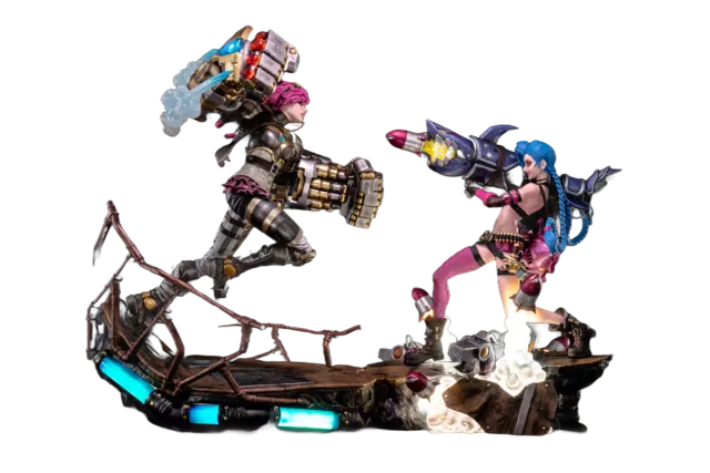 Reservar Figura Jinx & Vi Bundle Estatua Diorama Resina Escala 1/6 League of Legends 32 cm + 40 cm Estatuas