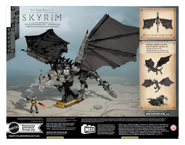 Reservar Kit Construcción Alduin El Devorador de Mundos Skyrim MEGA Mattel  Figuras Estándar