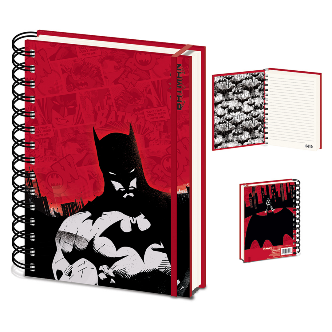 Batman - cuaderno a5 espiral batman red