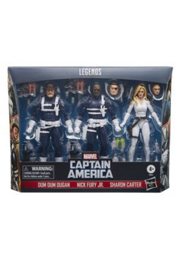 Dum Dum Dugan, Nick Fury Jr. & Sharon Carter Pack 3 Fig. 15 cm Captain America Marvel Legends Series