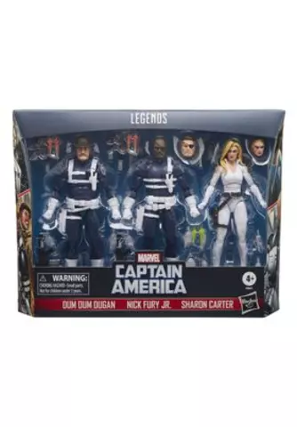Comprar Dum Dum Dugan, Nick Fury Jr. & Sharon Carter Pack 3 Fig. 15 cm Captain America Marvel Legends Series Figuras