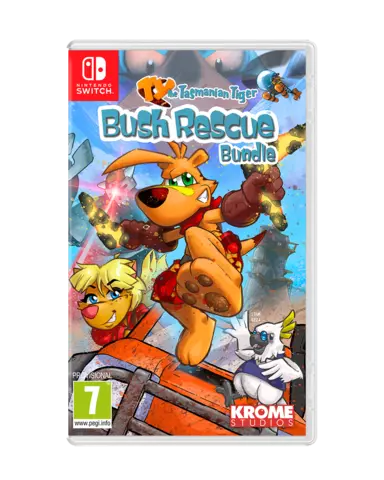 Carátula de TY The Tasmania Tiger HD (Import) para Switch (edición PAL España)
