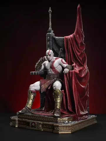 Estatua Master Young Kratos Throne Legacy God of War 1/3 Bonus Version Prime 1 Studio 91cm