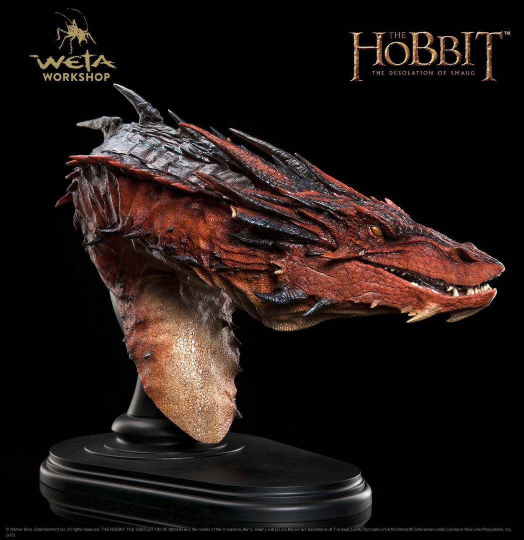 Busto smaug la desolación de smaug el hobbit weta workshop