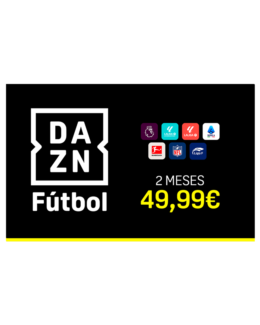 Tarjeta Prepago DAZN Futbol 2 Meses