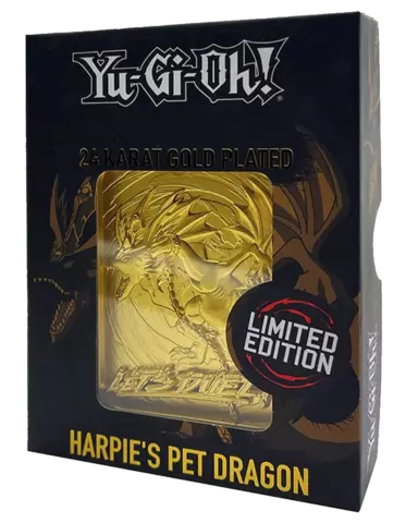 Lingote Metálico Yu-Gi-Oh! Limited Edition 24k Gold Plated Harpie's Pet Dragon