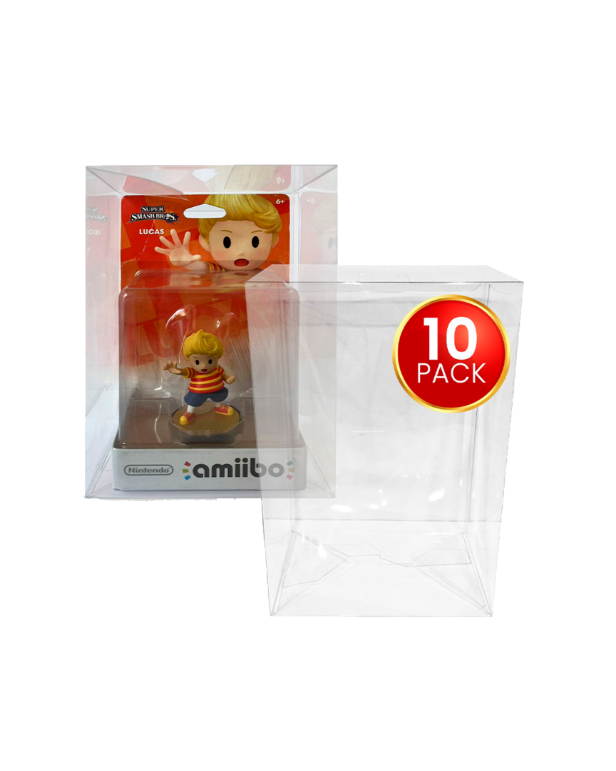Caja PET 10 Protectores para Figuras Amiibo Evoretro
