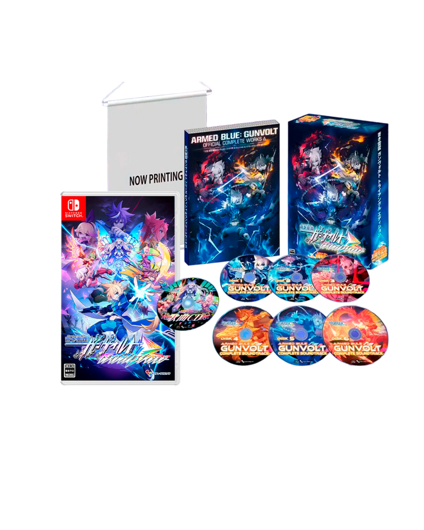 Azure striker gunvolt trilogy enhanced 10th anniversary complete box - ed limitada