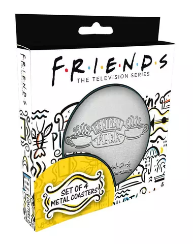 Reservar Set de 4 Posavasos Metalicos Friends Fanattik Limitada