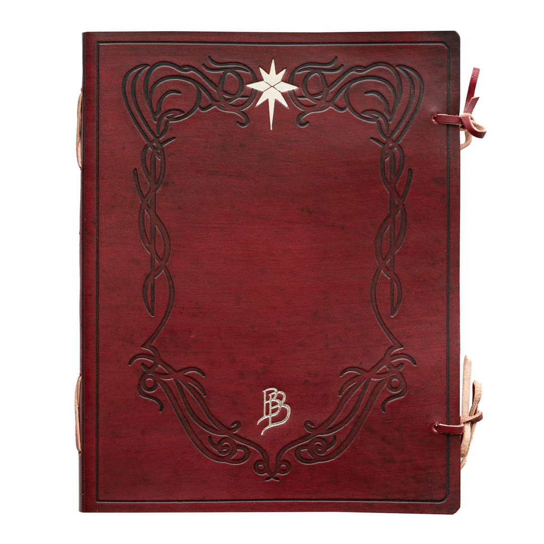 Cuaderno de cuero el señor de los anillos