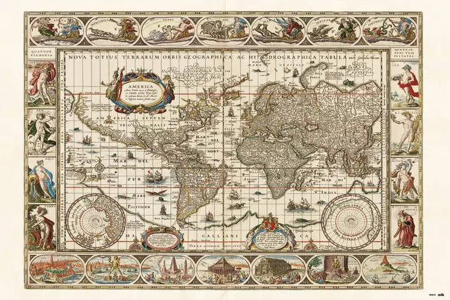 Comprar Poster Mapa Del Mundo Antiguo 
