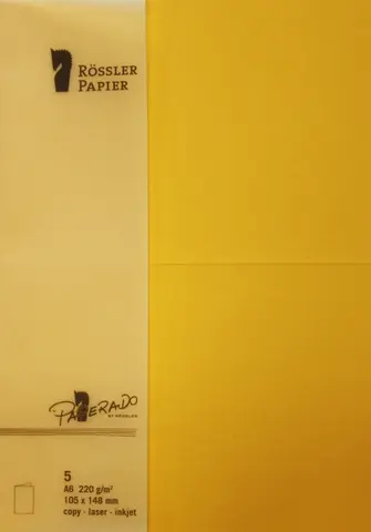 Comprar Tarjeta A6 Paperado 5 Unidades Yema 