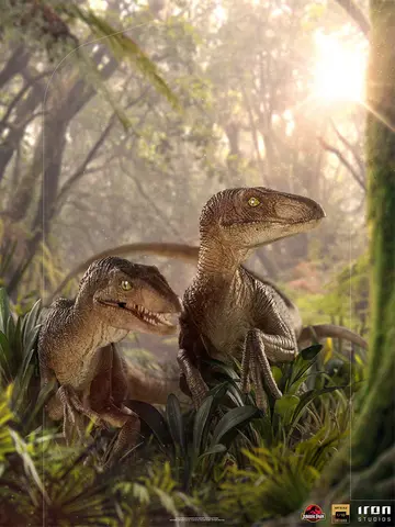 Comprar Figura Art Scale Jurassic Park Dos Velociraptores Deluxe Figuras
