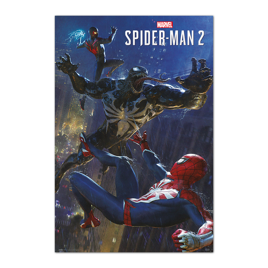Grupo Erik Póster Marvl Spider Man 2 - Impresión artística para salón o dormitorio decorativo - Tamaño: 61 x 91 cm - Licencia Oficial
