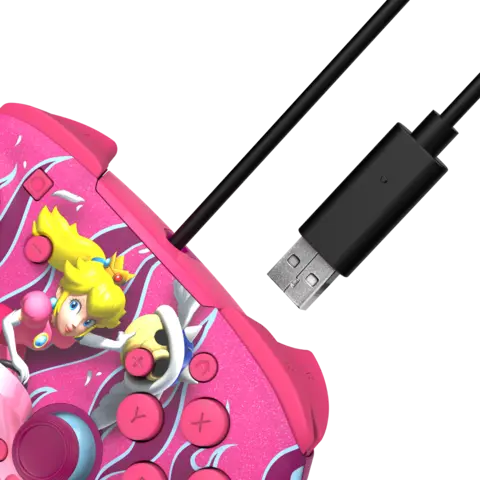 Comprar Mando Rematch Peach Flare con Cable con Licencia Oficial Nintendo Switch Grand Prix