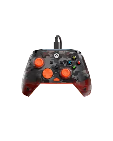 Mando Rematch Core con Cable · Camuflaje Fantasma Negro / Naranja