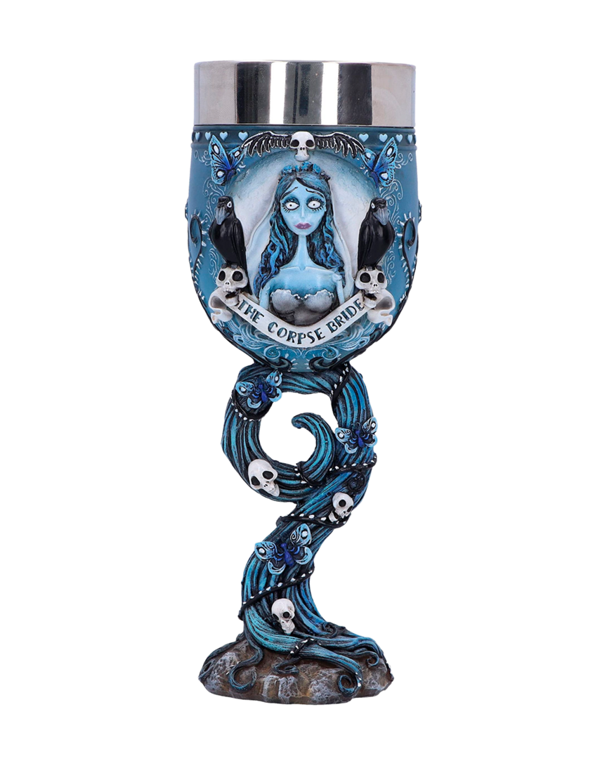 Nemesis Now Copa Oficial de la Novia cadáver, 20,6 cm, Resina y Acero Inoxidable, Producto Oficial de Corpse Bride Merchandise, Emily The Corpse Bride, Fundido en la Mejor Resina, Inserto de Acero