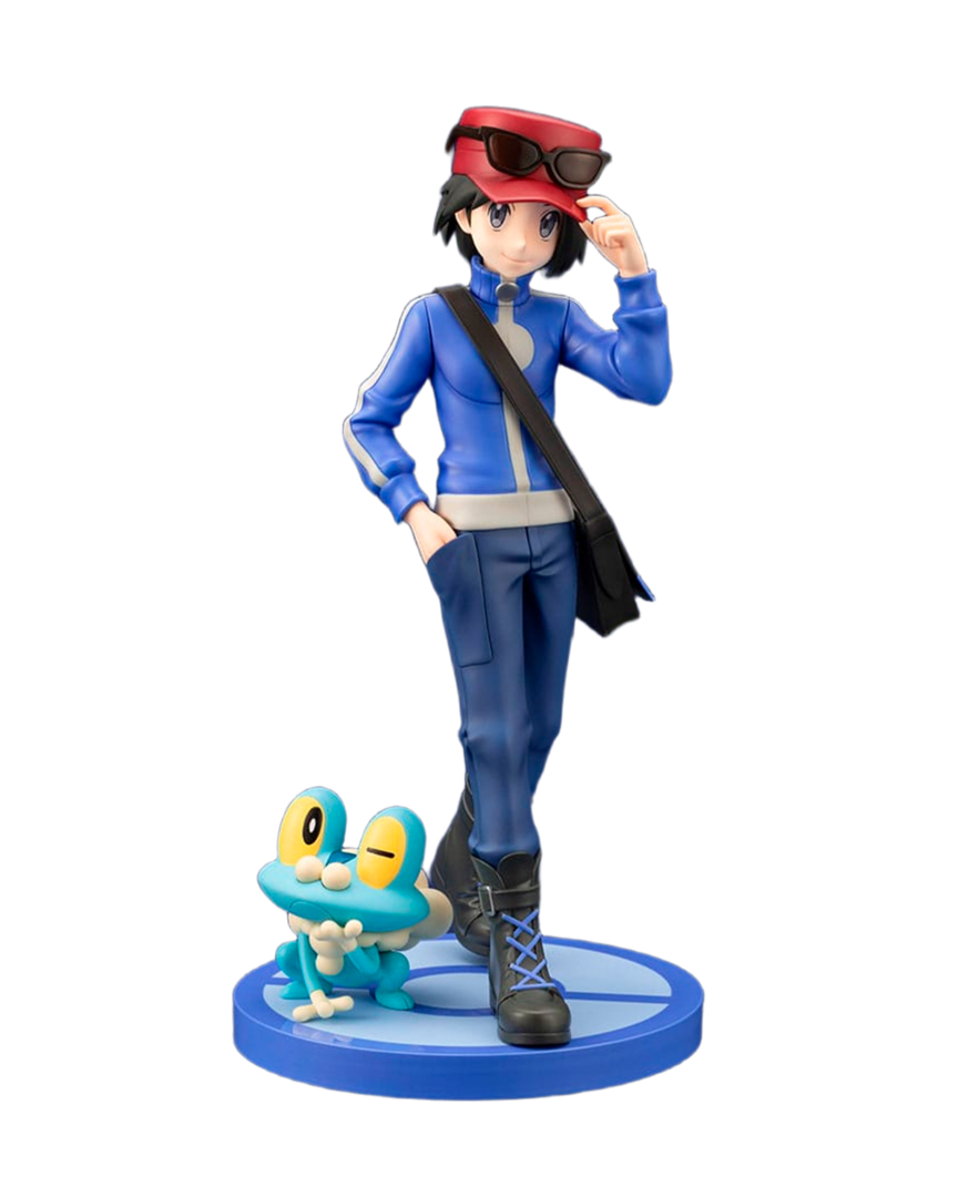 Figura kalm & froakie pokémon artfxj 1/7 kotobukiya 20cm