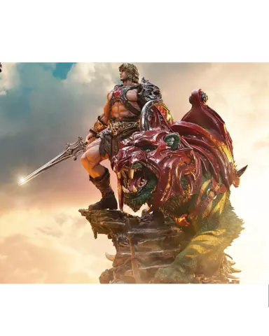 Estatua He-Man & Battle Cat Prime 1 Studio Real Elite Masterline Series Masters of the Universe 1/4
