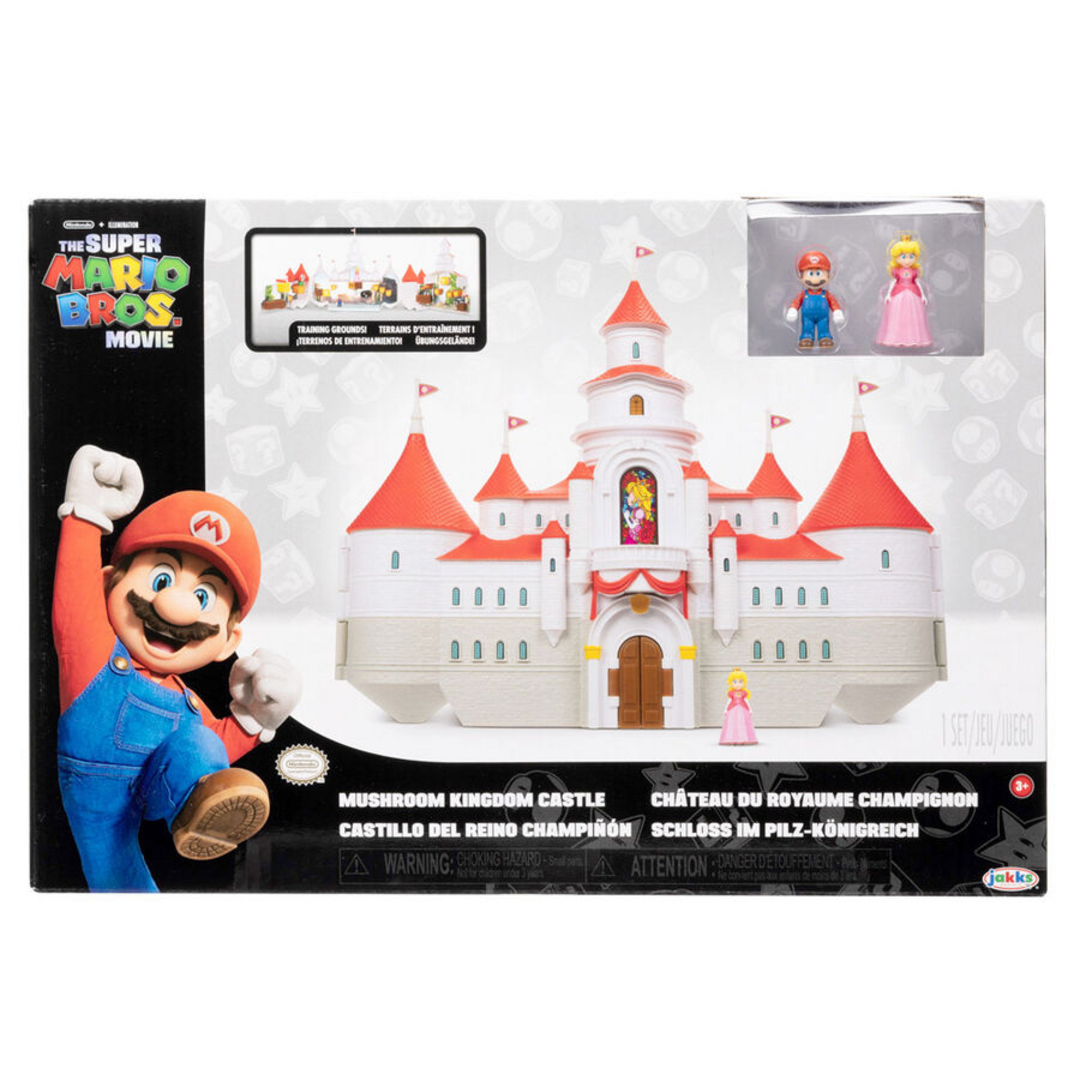 Playset mini + 2 figuras super mario la película super mario bros