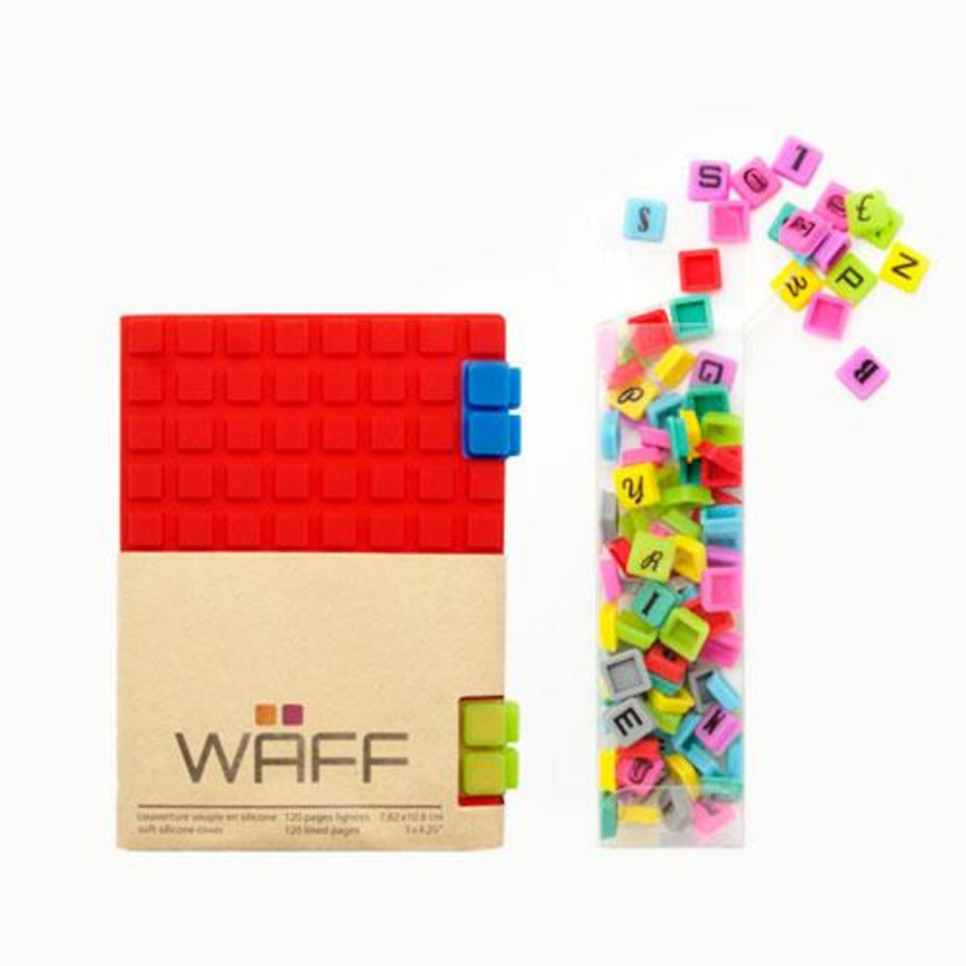 Combo s rojo/red libreta waff + letras