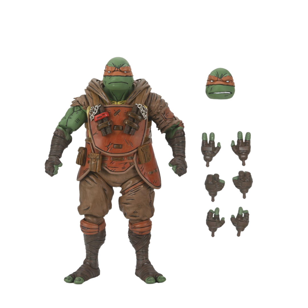 Figura michelangelo flashback tortugas ninja el último ronin neca 18cm