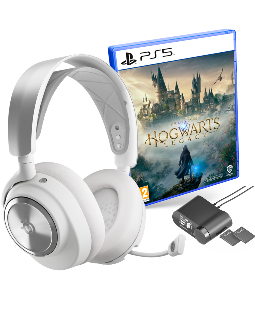 Auriculares Gaming Arctis Nova Pro Inalámbricos Blancos Steelseries + Hogwarts Legacy