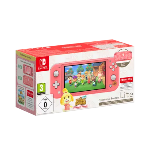 Reservar Nintendo Switch Lite Coral + Animal Crossing New Horizons + 12 Meses Nintendo Switch Online Switch Versión Coral