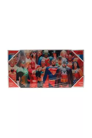Comprar Liga De La Justicia Poster De Vidrio 60X30 Universo Dc Estándar