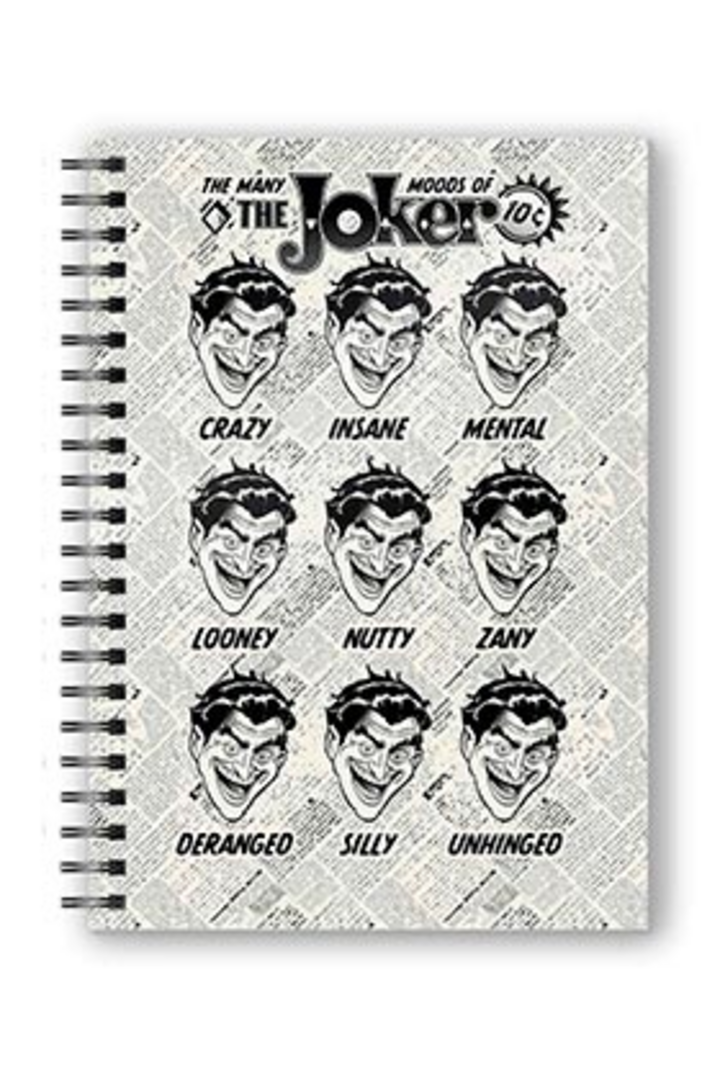 Libreta espiral joker caras universo dc