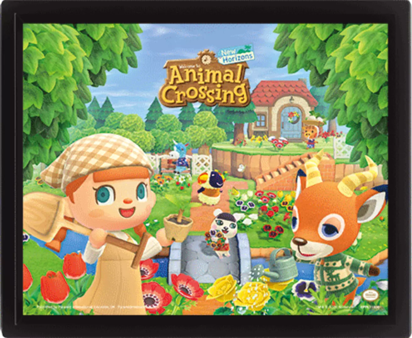Animal crossing - póster 3d summer / spring