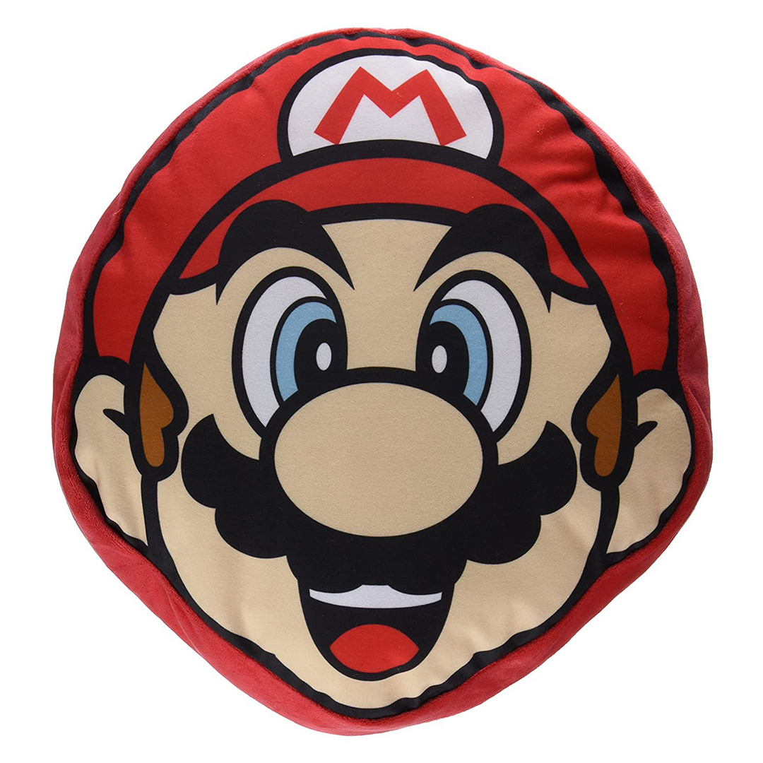 Super mario - cojín 30 cm mario face