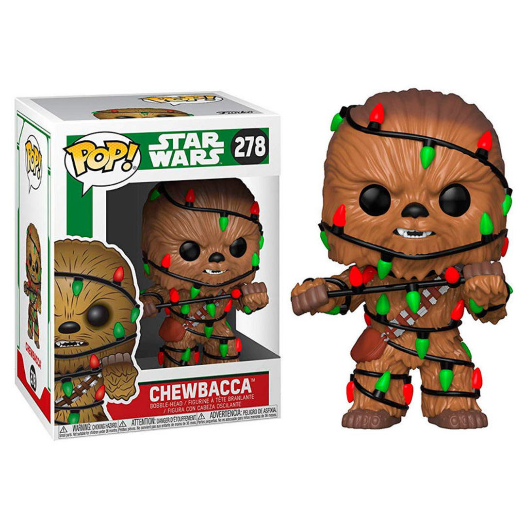 Funko Pop! Bobble: Star Wars - Holiday Chewbacca with Lights